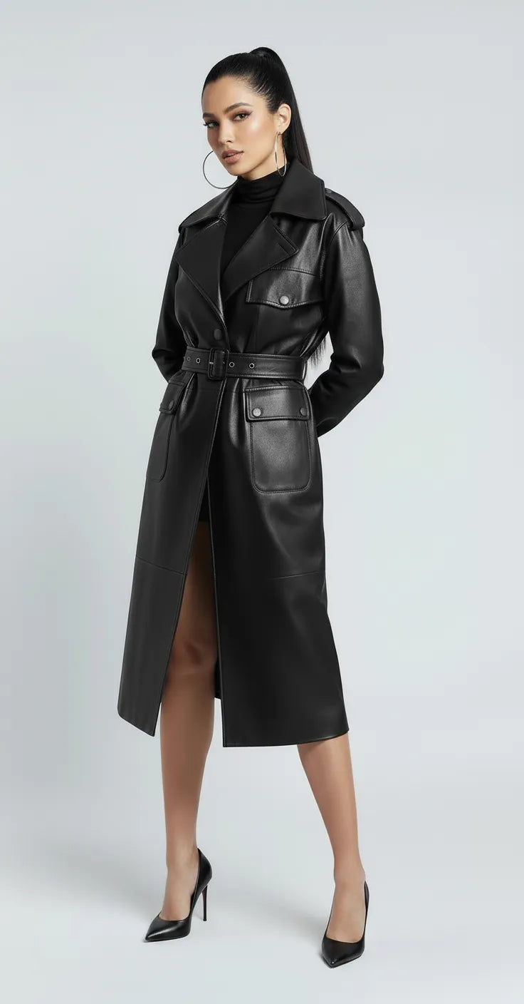 LEGACY – Sheepskin Leather Trench Coat