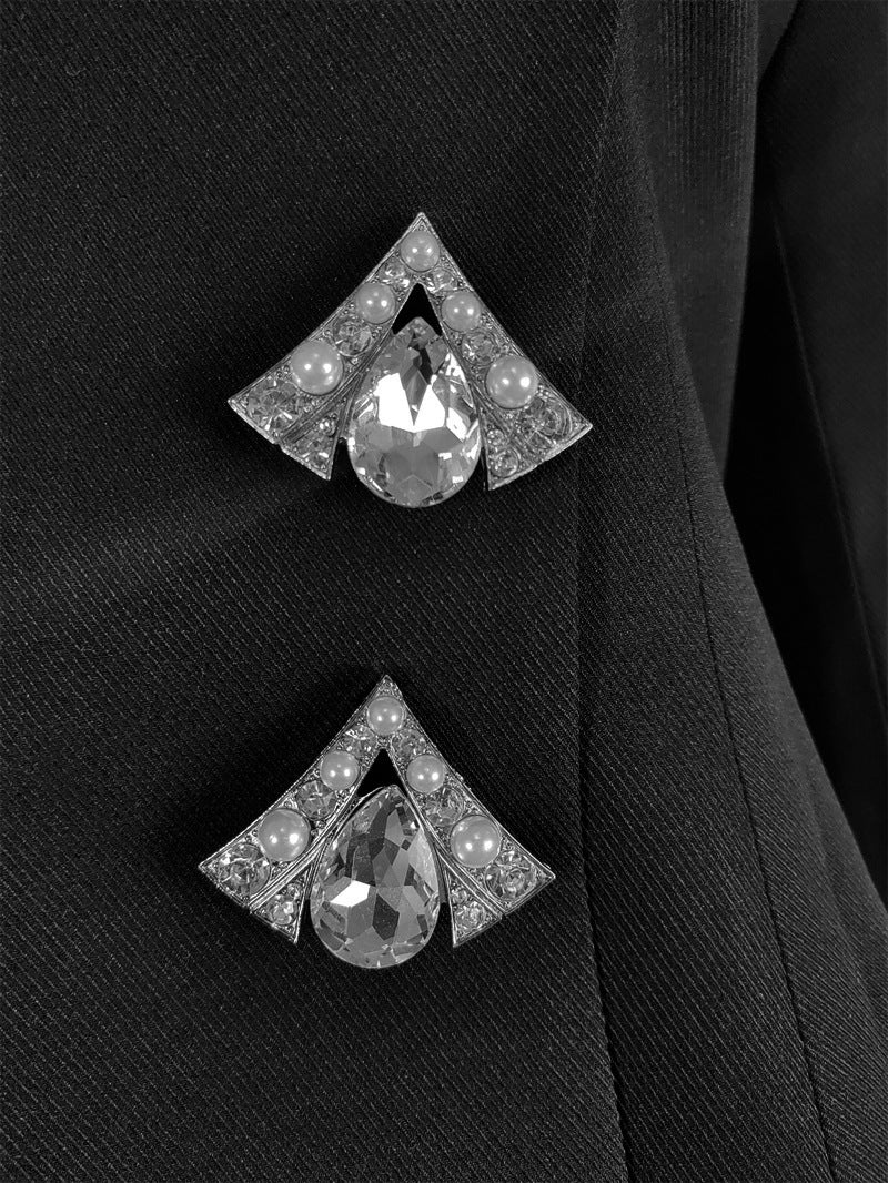 BEIGE FUR BLAZER SET