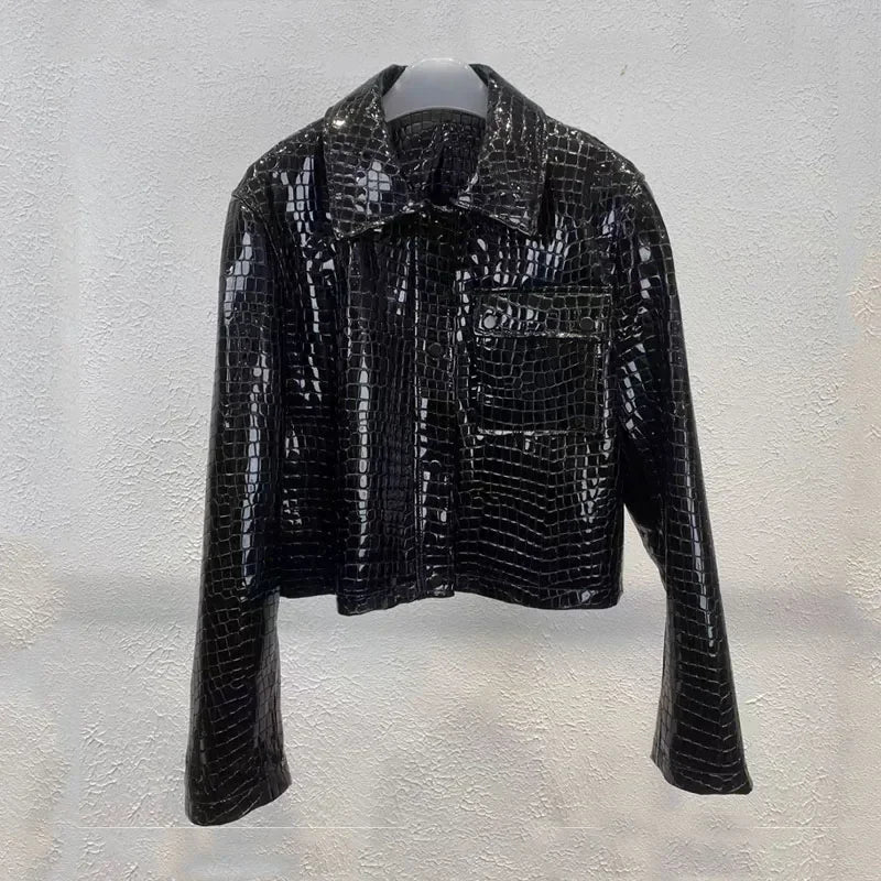 SLOANE – Sheepskin Leather Jacket BLACK L