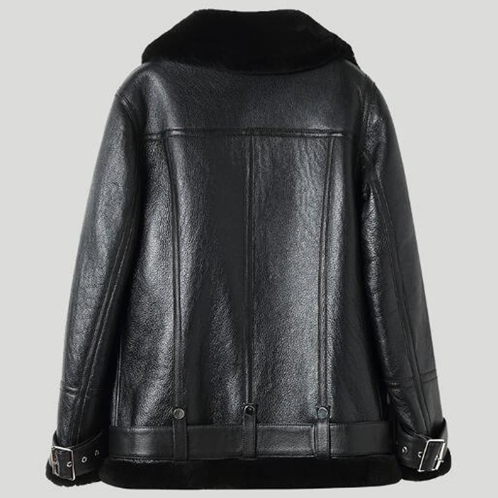 REBEL XIII – Genuine Sheepskin Leather Biker Jacket