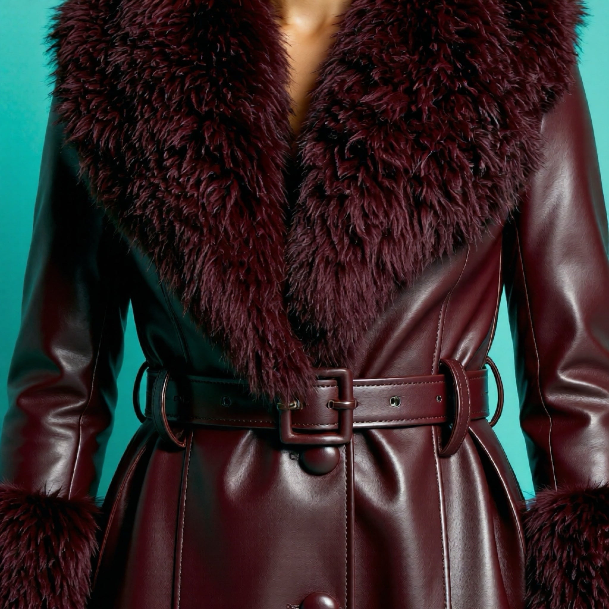 MONGOLIAN FUR TRENCH-COAT