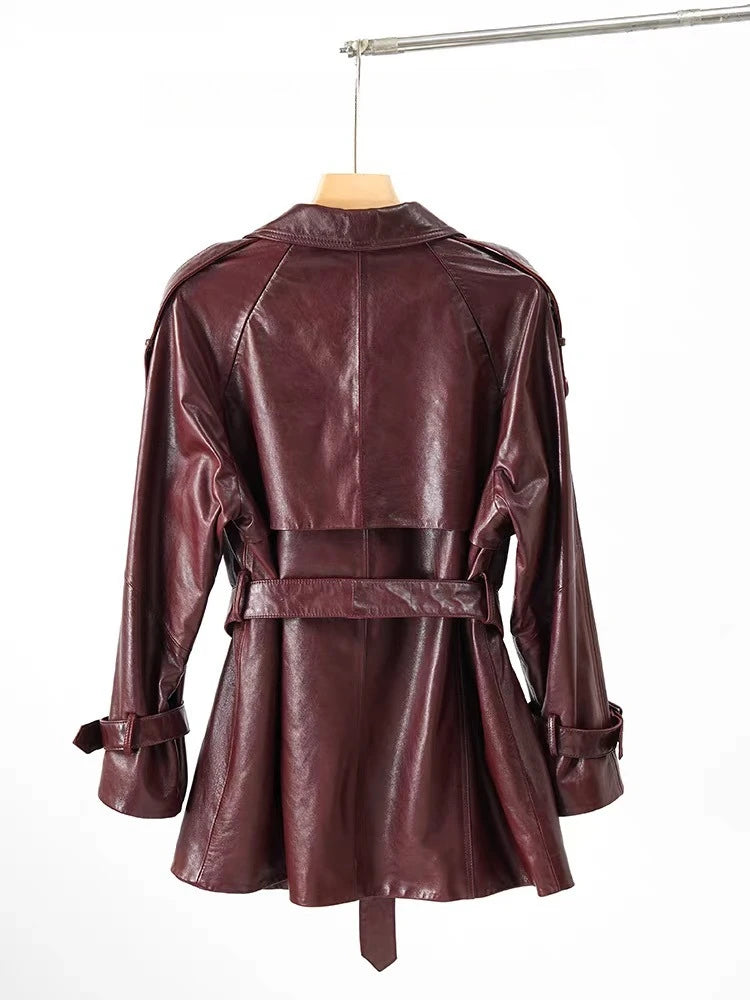 ROQUE – Classic Medium Trench Coat in Sheepskin Leather